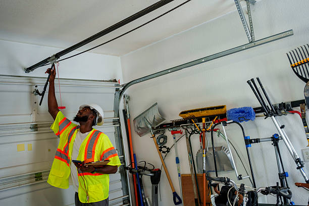 Professional Garage Door Panel Replacement technician working in Mills, WY
